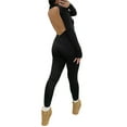 thumbnail image 2 of Blotona Women Fashion Wild Jumpsuits Solid Color Crew Neck Long Sleeve Backless Long Rompers Spring Autumn Skinny Playsuits, 2 of 4