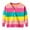Pink Rainbow, variant on Spring Fall Kid Girls Rainbow Stripe Cardigan V Neck Button Sweater Coat(2-7T)