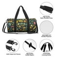 thumbnail image 6 of Gaeub Colorful Hippie Lightweight Travel Cylinder Bag Gym Tote Bag Sports Training Duffle Bag with Pockets and Straps, 6 of 8