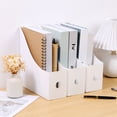 thumbnail image 2 of HLONK 6Pcs Magazine File Holder with Lables  Cardboard Magazine Files Recyclable Magazine Rack Document File Organiser Rack for Office School Home Black, 2 of 7