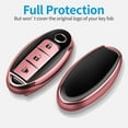 thumbnail image 3 of Compatible with Nissan Key Fob Cover Soft TPU Key Case for Infiniti X-Trail Rogue Altima Quest Pathfinder Sentra Patrol CIMA Fuga Armada Teana Murano 3 Buttons Key Shell-Pink, 3 of 9