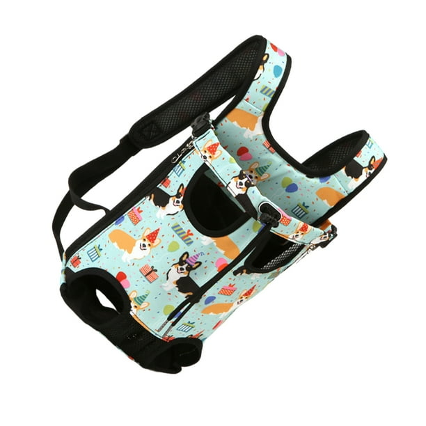 Methold del portador del perro del paño hecha con la del portador del animal doméstico del pecho delantero resistente y durable de la lona Hábitats y jaulas para animales pequeños verde claro l