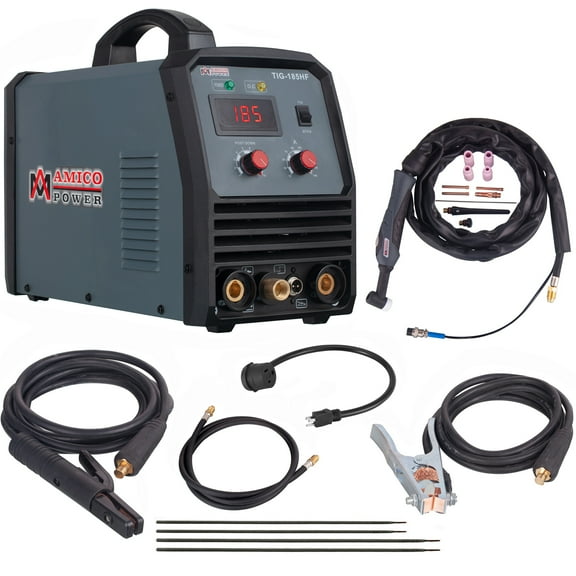 TIG-185HF, 185 Amp TIG/Stick DC Welder, High Frequency & High Voltage 100% Start Welding