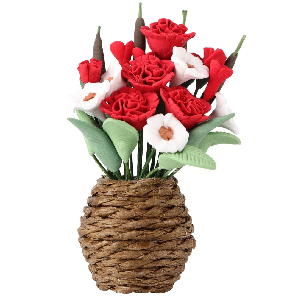 2 Piezas 1/12 Florero De En Miniatura Casa De Jardín Flor 2 Piezas 1/12 Florero De En Miniatura Casa De Jardín Flor