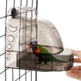 thumbnail image 1 of Baño pájaros jaula, bañera transparente cajón inferior, ducha espaciosa loros, periquitos, suministros limpieza fugas pájaros pequeños medianos, caja baño colgante pájaros, comedero jaula pájaros, 1 of 5