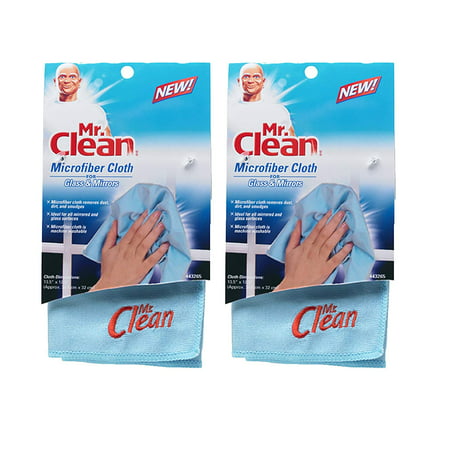 Mr. Clean Microfiber Cloth for Glass & Mirrors; 2