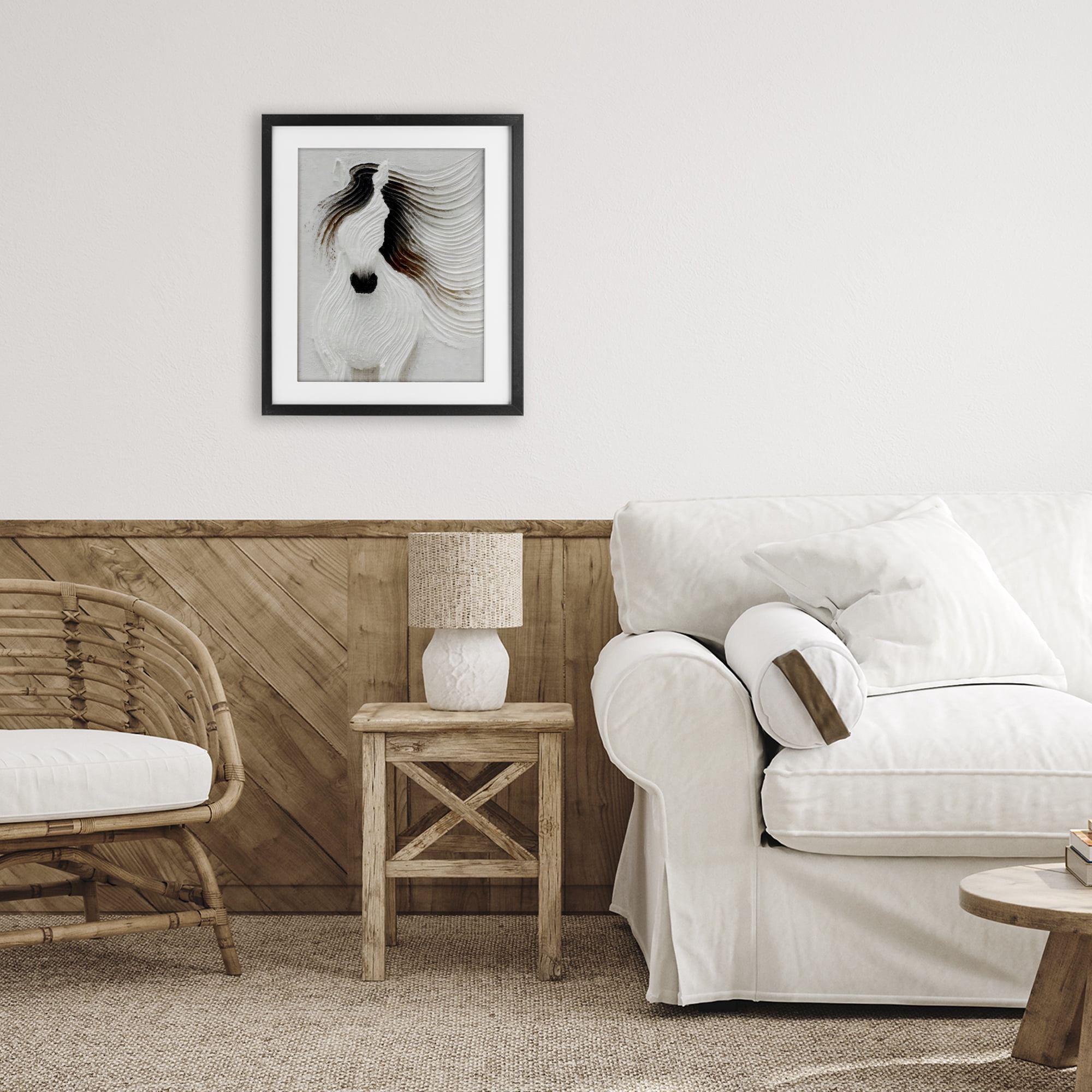 Stupell Industries Grooved Horse in Flowing Motion Black Framed Print Under Glass, design by Ink Drop Loft