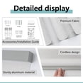 thumbnail image 4 of KALYSIE Cordless Zebra Blinds for Windows, Free-Stop Pull Down Roller Window Shades with Valance, Light Filtering Dual Layers Sheer Shades for Home and Office, Grey, 46"W x 72"H, 4 of 6