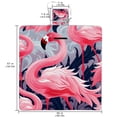 thumbnail image 2 of Flamingo Canvas Beach Blanket Picnic Mat - Waterproof and Sandproof Outdoor Camping Mat with Carry Bag - Large Size for Beach, Picnics, and Travel - Durable and Easy to Clean - 200x150cm, 2 of 6