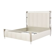 Penthouse Queen Short Panel Bed - Frosted Linen