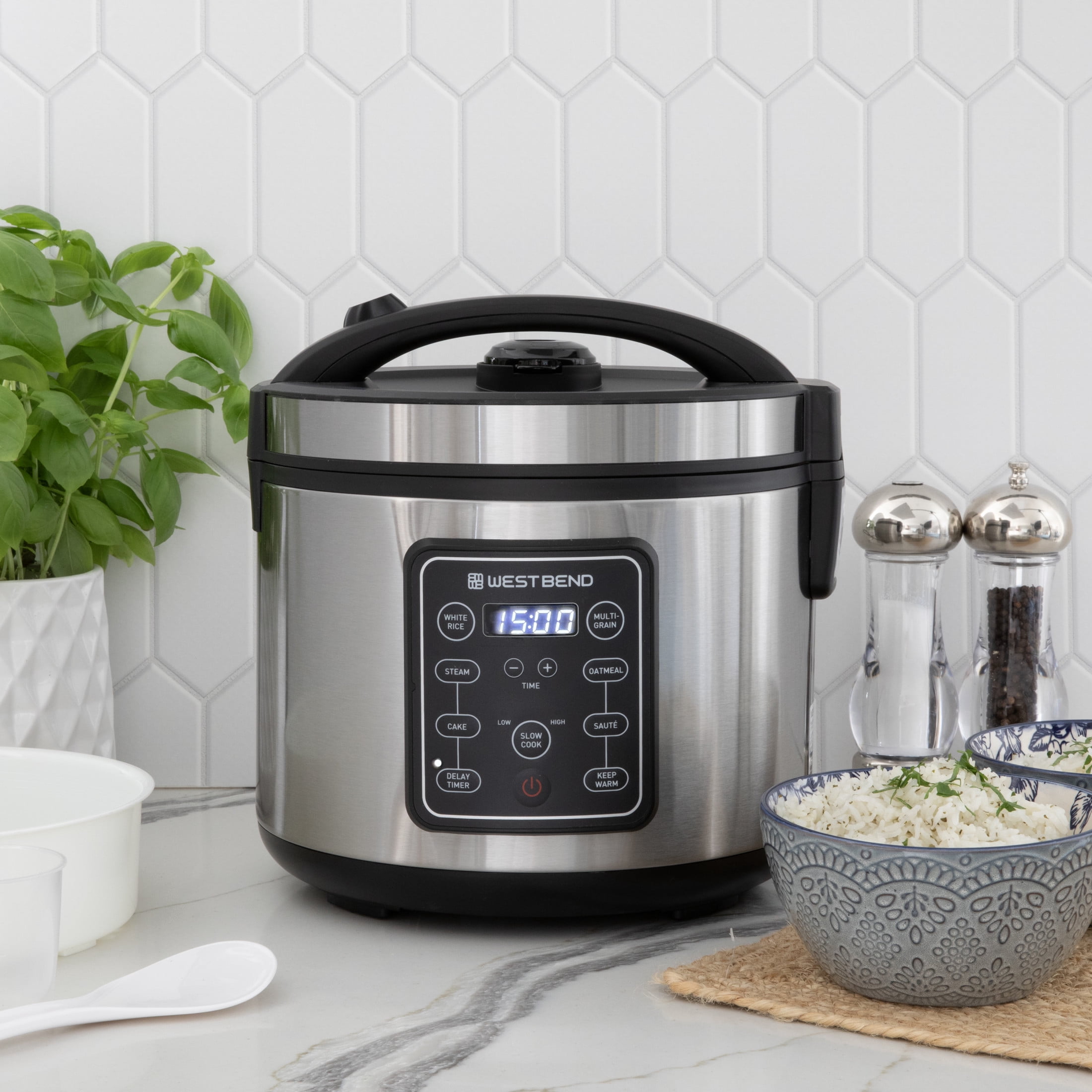 West Bend 20 Cup Multi-Function Rice Cooker, in Stainless Steel (RCWB20CSS13)