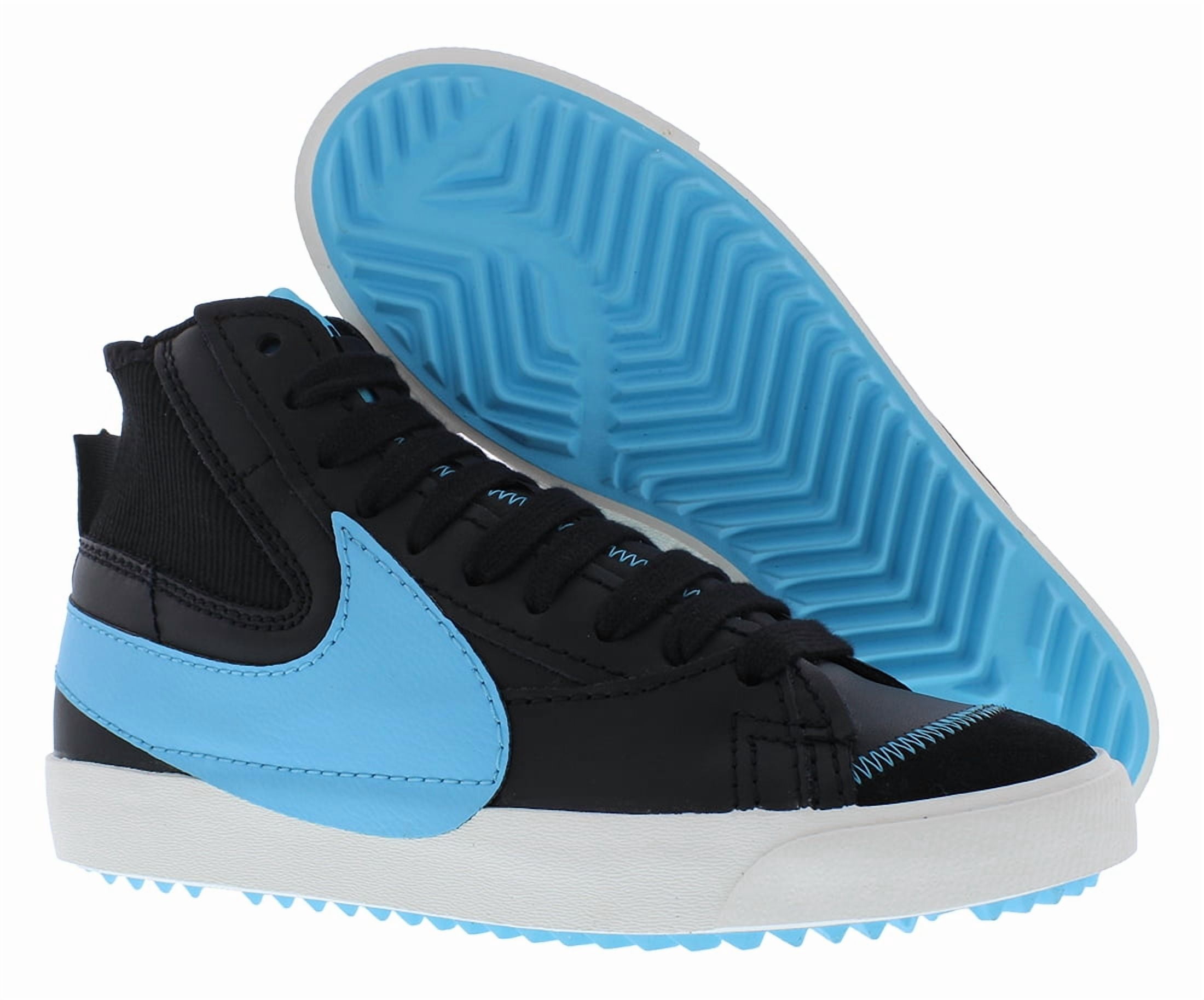 Men's Nike Blazer Mid '77 Jumbo Black/Baltic Blue-Sail (FD0278 001) - 12
