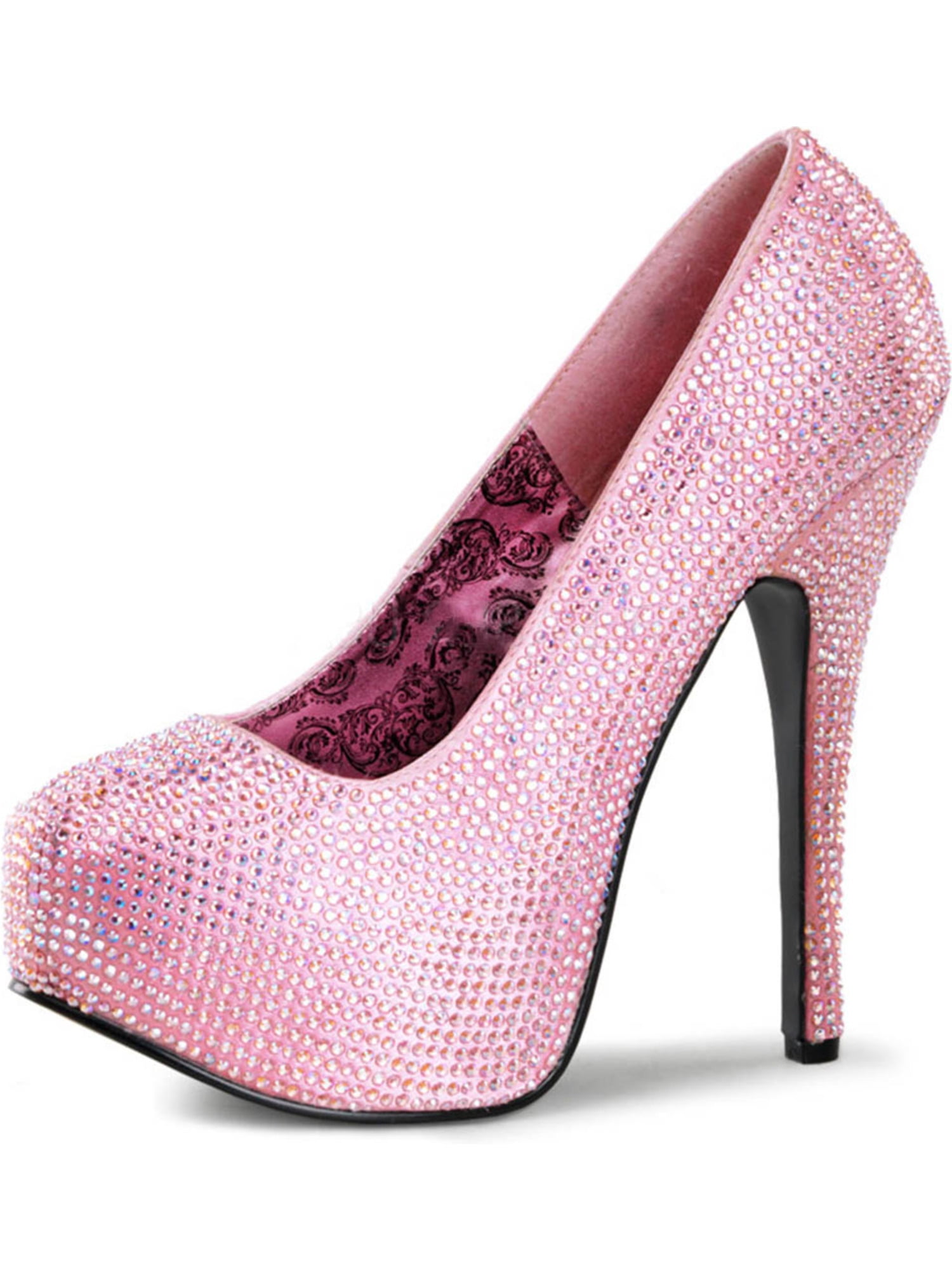 slå Forvirrede praktiseret Augusta Sportswear - rhinestone embellished pale pink pumps with concealed  platform and 5.75'' heels - Walmart.com - Walmart.com