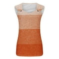 thumbnail image 4 of XMMSWDLA Summer Tank Cute Tops Women Casual Sleeveless Shirt Loose Fit Scoop Neck O Ring Shoulder Blouse Orange Maternity Tank Tops Women, 4 of 5