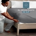 thumbnail image 4 of Bare Home Luxury 1800 Collection Fitted Sheet, Ultra-Soft, Deep Pocket, King, Gray, 4 of 8