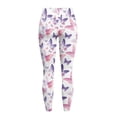 thumbnail image 6 of Renewold Butterfly Violet Pink Womens Yoga Pants with Pockets High Waisted Womens Leggings Cute Exercise Yoga Leggings Opaque Activewear Lightweight Ankle Leggings, XXL, 6 of 8