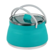 Collapsible Folding Silicone Cooking Pot Cooker Kitchen Camping Blue