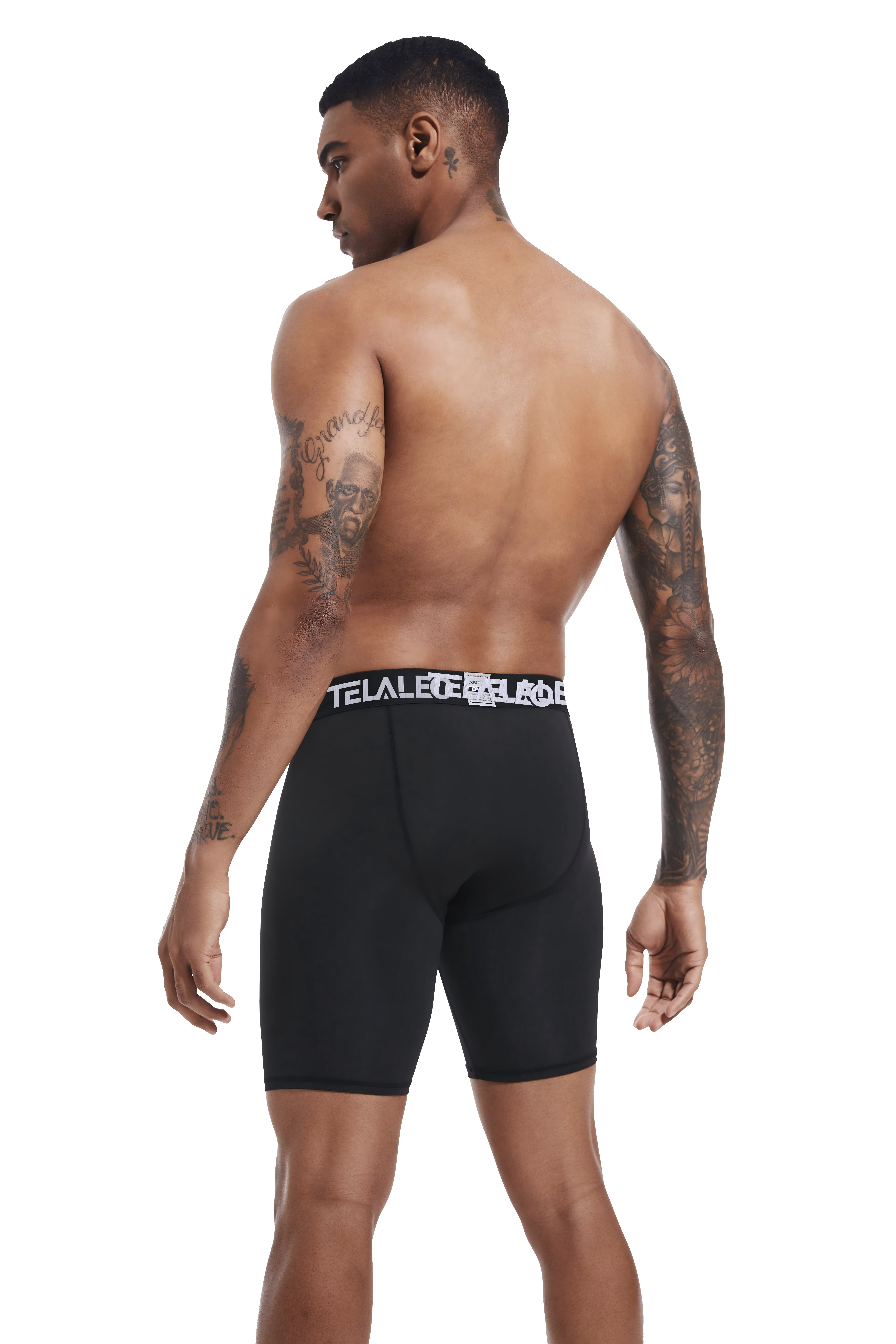 TELALEO Mens 5 Pack Athletic Shorts Workout Performance Underwear,2Black/2Blue/Grey,XXL