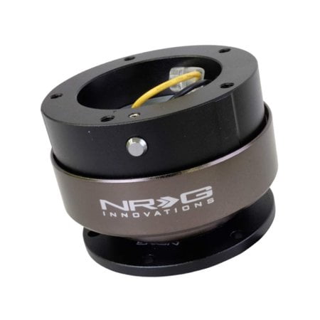 NRG Innovations SRK-300BK Quick Release (Corps Noir/anneau Chromé en Titane (base 5 Trous, Dessus 5 Trous))