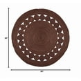 thumbnail image 2 of Natural Beige Farmhouse Rug, Braided Rustic Eco-Friendly Floor Mat, Brown, 3 FT, 2 of 4