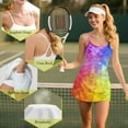 thumbnail image 3 of Psesaysky Womens Square Neck Athletic Dress Sleeveless Colorful Geometry Print Tennis Golf Exercise Mini Dresses Trendy Summer Outfits, Size S, 3 of 5