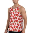 thumbnail image 2 of Xecao Strawberries Men's Tank Top Workout Quick Dry Sleeveless Gym Jogging Muscle Shirts Summer Swim Beach Tops, 2 of 9