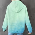 thumbnail image 2 of Sweatshirt for Women Winter Fall Comfy Hooded Long Sleeve Kimono One Shoulder Hoody Gradient Print Hoodie Cotton Sweatshirts Hoodies(Dark Blue,S), 2 of 7