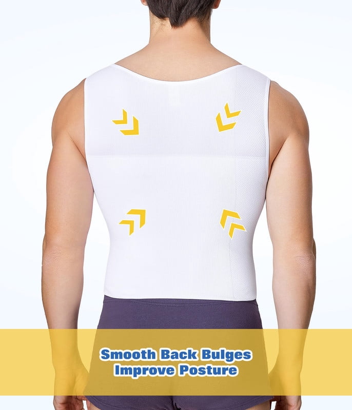 Veste De Compression Pour Homme - Gynecomastia, Soutien Dos, Shapewear (top Tank)