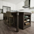 thumbnail image 4 of Ekena Millwork 3 3/4"W x 3 3/4"D x 35 1/2"H Hamilton Rope Cabinet Column (Top Block: 6 1/8", Bottom Block: 7 1/8"), Rubberwood, 4 of 7