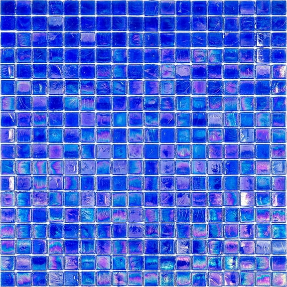 Apollo Tile Skosh 11.6 in. x 11.6 in. Glossy Egyptian Blue Glass Mosaic Wall and Floor Tile (18.69 sq. ft./case) (20-pack)