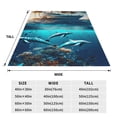 thumbnail image 3 of Fotbe Hawaiian Ship Dolphin Manta de Franela Acolchonada con Estampado, Súper Suave y Esponjosa, Extra Grande para Sofá, Cama, Uso Todo el Año-60"x50", 3 of 7