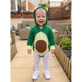 thumbnail image 5 of RUINIXCW Newborn Baby Halloween Avocado Costume Infant Baby Boy Girl Halloween Cosplay Outfit Spring Fall Winter Waffle Long Sleeve Hooded Zip Romper, 5 of 10