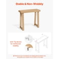 thumbnail image 7 of 36 in Console Table, Modern Desk Behind the Couch, Wooden Rectangle Entrance Desk, Narrow Long Sofa Table Accent Stand, Ideal for Hallway, Bedroom, Living Room, Foyer, Easy Assembly, Burlywood, 7 of 7