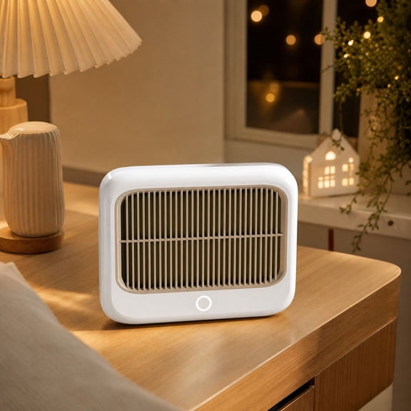 Small Space Heater, Safe and Quiet Portable Heater with Heating and Fan Modes for Bedroom, Home and Office