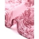 thumbnail image 5 of Vestido midi floral de mujer con volantes y dobladillo asimétrico, de manga corta y cuello redondo, XL, color rosa, 5 of 5