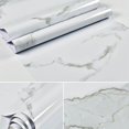 thumbnail image 3 of 1 rollo de decoración de pared, película de vinilo decorativa de Pvc autoadhesiva impermeable, calcomanía Mural con patrón de mármol, suministros para el hogar (hy), 3 of 5