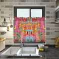 thumbnail image 4 of Yayeee Kitchen Curtains Tier Pair Light Filtering 27"x36" Rod Pocket Short Cafe Window Panel, Art City, 4 of 7