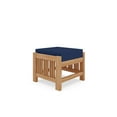 thumbnail image 2 of Curated Maison Sylvie Teak Outdoor Ottoman with True Blue Cushions, 2 of 5