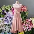 thumbnail image 4 of Delantal de lino y algodón para mujer, vestido de florista envolvente para hornear y tareas domésticas (rosa nude), 4 of 8