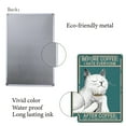 thumbnail image 2 of 1pc Vintage Metal Iron Tin Sign Poster Wall Decor for Bars Restaurants Cafes Pubs Vertical Rectangle with Cat Pattern White 300x200x0.5mm Hole: 5x5mm, 2 of 7