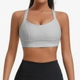 thumbnail image 1 of Wdgfv Sports Bra for Women High Support,Molded Cup High Impact Sports Bras with Sewn in Pads Grey XXL, 1 of 3
