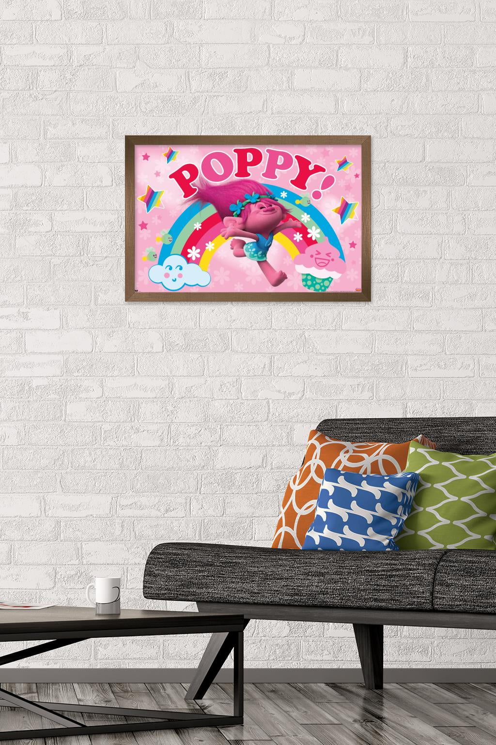 DreamWorks Trolls - Poppy Wall Poster, 14.725" x 22.375", Framed