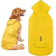 thumbnail image 2 of Chubasquero impermeable para perros, chaqueta impermeable ultraligera con forro grande para perros, chaqueta impermeable con rayas reflectantes para perros con capucha 3XL-6XL MFZFUKR ZH-172-1, 2 of 6