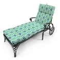 thumbnail image 5 of Jordan Manufacturing 72" x 22" Green Geometric Outdoor Chaise Lounge Cushion - 72'' L x 22'' W x 3.5'' H, 5 of 5