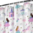 thumbnail image 3 of Princess Castle & Unicorn Pattern Shower Curtain 36"x72" ,Bathroom Decorative Shower Curtains Set with 12 Hooks,Modern Waterproof Washable Shower Curtain, 3 of 6