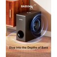 thumbnail image 4 of ULTIMEA Barra de Sonido para Smart TV 4.1 Canales con Subwoofer, Potencia Máxima 200W, Barra de Sonido Desmontable 2 en 1 para TV, Bluetooth 5.3, Graves Ajustables, 3 Modos EQ Barra de Sonido para TV,, 4 of 5