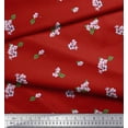 thumbnail image 3 of Soimoi Tissu de Soie Feuilles & Azalia Tissu Imprimé Floral par la Cour 42 Pouces de Large, 3 of 5