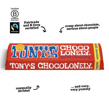 Treat Yourself! Tony's Chocolonely Milk Chocolate Bar – 1.76 Oz Of Deliciousness