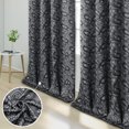 thumbnail image 5 of Easy-Going 2 Panels Set Phoenix Flower Printed Curtains with Grommet Room Darkening Blackout Curtains, Gray, 52x72 in, 5 of 7