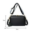 thumbnail image 3 of Fashion Satchels Bag Solid Color Sling Shoulder Purse Square for Shopping Travel, 3 of 6
